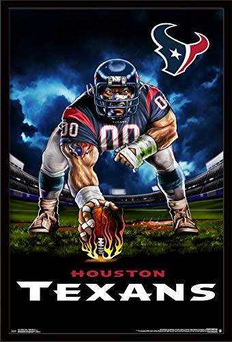 Trends International NFL Houston Texans - 3 Point Stance 19 Wall Poster  22-375 x 34  Black Framed Version