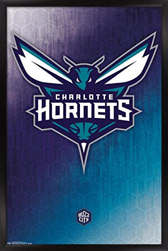 Trends International NBA Charlotte Hornets - Logo 14 Wall Poster  22-375 x 34  Black Framed Version