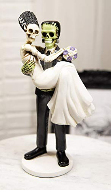 Ebros Gift Day of The Dead Wedding Skeleton Frankenstein Groom Carrying Bride Couple Figurine Dias De Muertos Macabre Ossuary Gothic Skulls Skeletons Ebros Gift Day of The Dead Wedding Skeleton Frankenstein Groom Carrying Bride Couple Figurine Dias De Muertos Macabre Ossuary Gothic Skulls Skeletons
