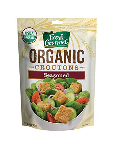 Fresh Gourmet Specialty Croutons  Organic Seasoned  4-5 Ounce -Pack of 9-
