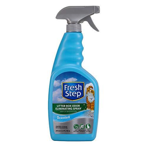 Fresh Step Cat Litter Box Odor Eliminating Spray - Cat Deodorizer Spray For Litter Box  24 Ounces
