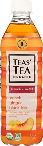 Teas Tea Black Slightly Sweet Peach Ginger Organic Tea  16-9 Fl Oz