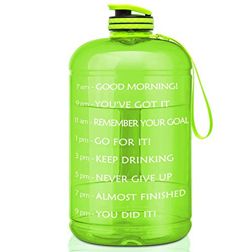 Gallon Water Bottle Portable Water Jug - Fitness Sports Daily Water Bottle with Motivational Time Marker Leak-Proof Gym Bottle for Outdoor Camping-1 Gallon Water Bottle Portable Water Jug - Fitness Sports Daily Water Bottle with Motivational Time Marker Leak-Proof Gym Bottle for Outdoor Camping-1