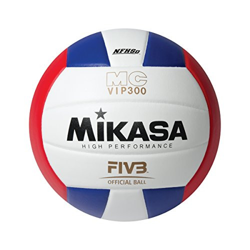 Mikasa Indoor Volleyball, Red/White/Blue