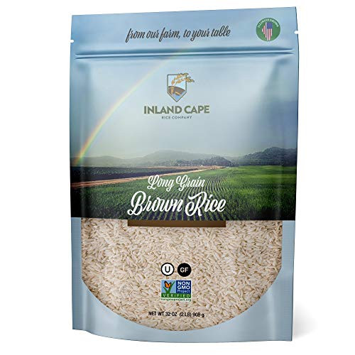 Inland Cape Rice  Long-grain Brown Rice - Non-GMO  USA Grown  2 lb -Pack of 2-
