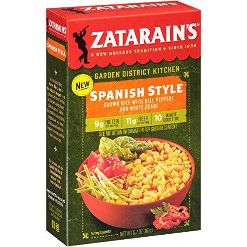 Zatarains Spanish Style Rice With Bell PeppersandWhite Beans  5-7 oz -Pack of 8-