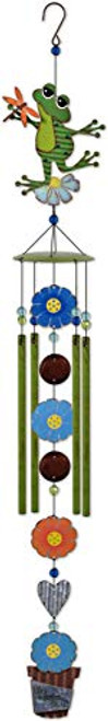 Sunset Vista Designs 93358 Country Gardens Wind Chime  Frog