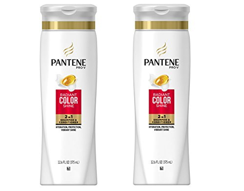 Pantene Pro-V Radiant Color Shine Dream Care 2in1 shampoo and Conditioner with vibrant shine 12-6 Oz -Pack of 2-