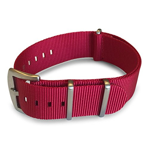 BluShark The Original Premium Nylon Watch Strap 18mm Crimson Red