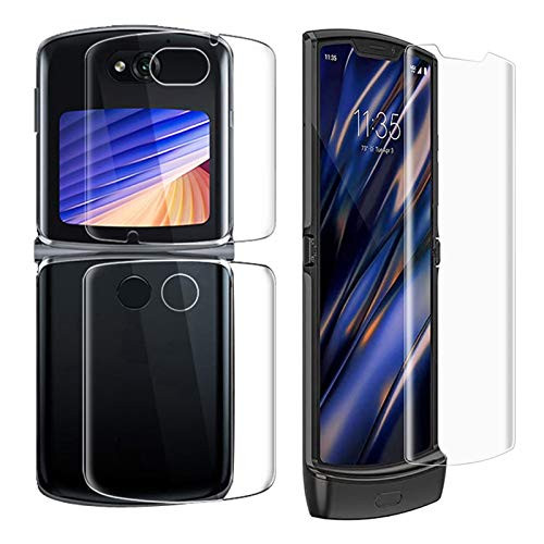 Compatible with Moto Razr 5G Screen Protector Full Covered Anti-Scratch Screen Protector Film For Motorola Moto Razr 5G 2020 Front Back inside Protec Compatible with Moto Razr 5G Screen Protector Full Covered Anti-Scratch Screen Protector Film For Motorola Moto Razr 5G 2020 Front Back inside Protec
