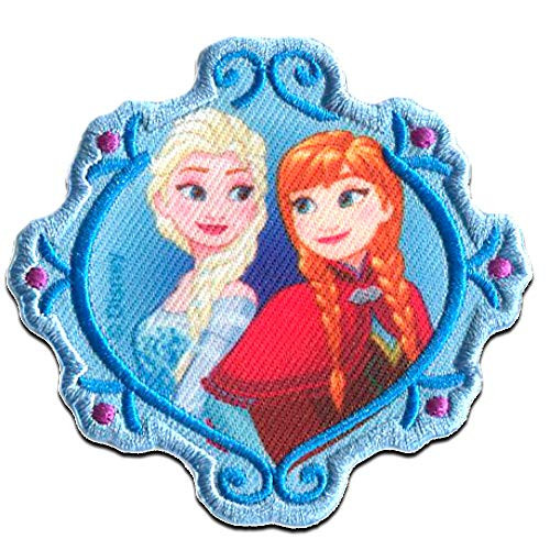Iron on patches - FROZEN ELSA and ANNA 2 - blue - 7 3x7cm - by catch-the-patch Application Embroided patch badges Iron on patches - FROZEN ELSA and ANNA 2 - blue - 7 3x7cm - by catch-the-patch Application Embroided patch badges