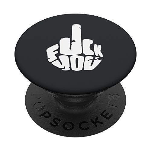 Fuck You Middle Finger Flip Off Design PopSockets PopGrip Swappable Grip for Phones and Tablets