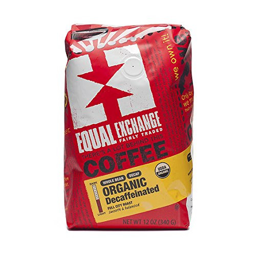 Equal Exchange Organic Coffee Decaf  Whole Bean  3 - 12 Ounce Bags
