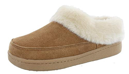 Clarks Womens Snow Indoor Outdoor Faux Fur Slippers -11 M US  Cinnamon Suede-