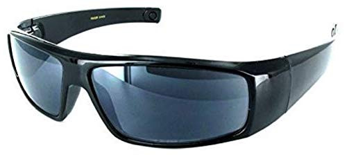 Boomer Eyeware Classic Wrap Around Designer Reading Sunglasses for Men and Women  2-50  Black