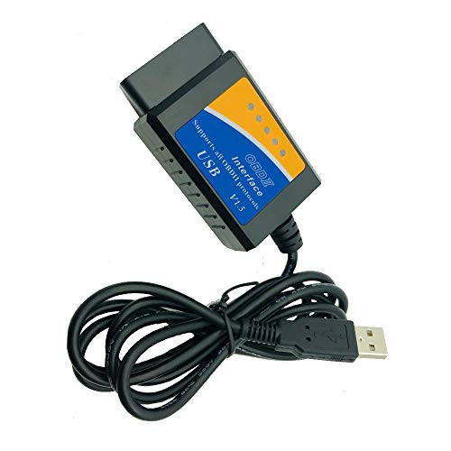 OBD2 Scanner Adapter OBD2 ELM327 USB Cable Car Code Reader Diagnostic Scan Tool Auto OBD OBDII ELM327 USB Cable V1-5 Version for Laptop PC Windows 7 X
