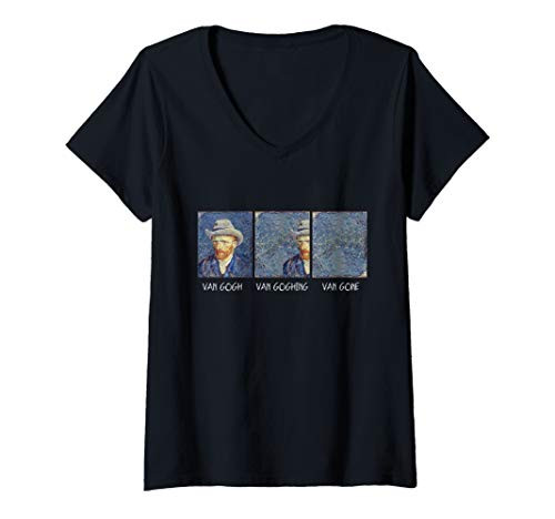 Womens Van Gogh Van Goghing Van Gone Funny V-Neck T-Shirt