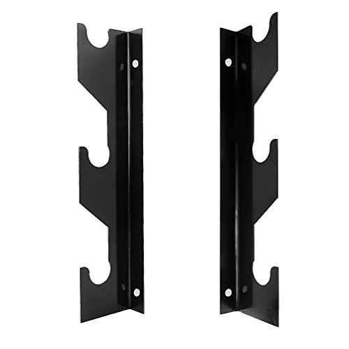FUXIN Vertical Steel Barbells Holder  Olympic Wall Mounted Weight Bar Storage Racks  1 Pair -3 Bars-