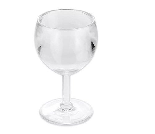 6 oz- Plastic Wine Glasses  BPA Free  Reusable Dishwasher Safe Plastic for Indoor - Outdoor Use  by GET SW-1406-1-SAN-CL-EC -Pack of 4-