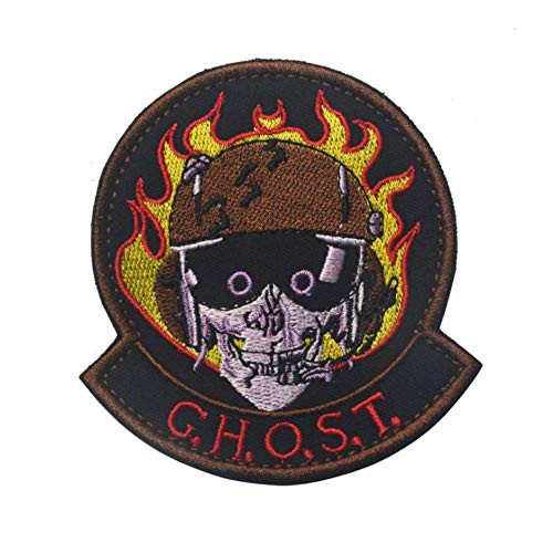 OYSTERBOY USAF Air Force Ghost G-H-O-S-T Squadron Skull Helmet Aviation Tactical Patch Hook and Loop