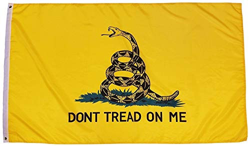 Executive Deals Gadsden Dont Tread On Me 3x5 Foot Yellow Rattlesnake Indoor-Outdoor Flag