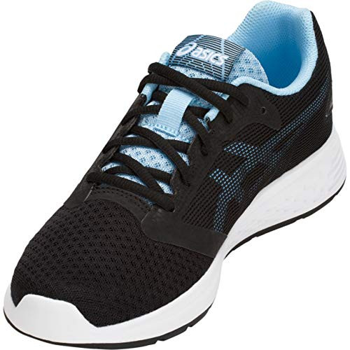 ASICS Womens Patriot 10 Running Shoes  9-5M  Black-Skylight