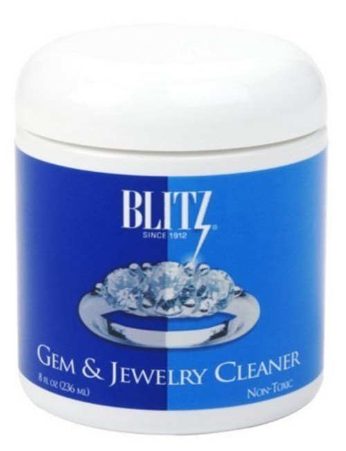 Blitz 651 Gem and Jewelry Cleaner with Basket and Brush for Fine Jewelry  8 Ounces  2-Pack
