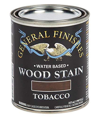 General Finishes Water Based Wood Stain  1 Pint  Tobacco