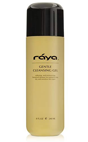 RAYA Gentle Facial Cleansing Gel 8 oz -104- - Softening and Moisturizing Botanical Cleanser for Dry and Sensitive Skin- Helps Hydrate Smooth Complexio