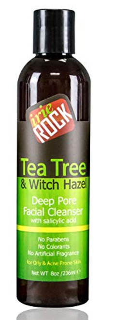 Irie Rock Tea Tree and Witch Hazel Deep Pore Acne Cleanser with Salicylic Acid 8oz- Anti-Acne and Blackheads- For Oily and Acne Prone Skin for Men and Wom Irie Rock Tea Tree and Witch Hazel Deep Pore Acne Cleanser with Salicylic Acid 8oz- Anti-Acne and Blackheads- For Oily and Acne Prone Skin for Men and Wom