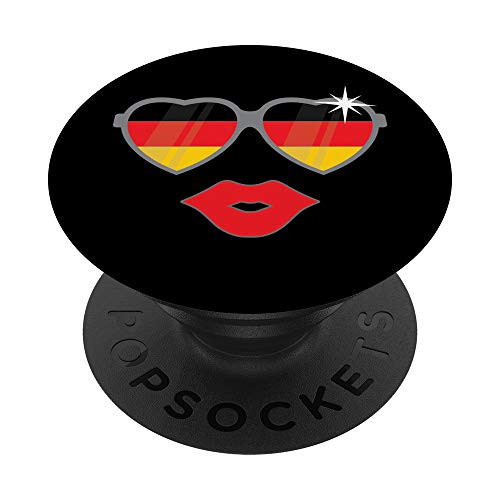 German Flag Heart Sunglasses Lips Germany Colors PopSockets Grip and Stand for Phones and Tablets