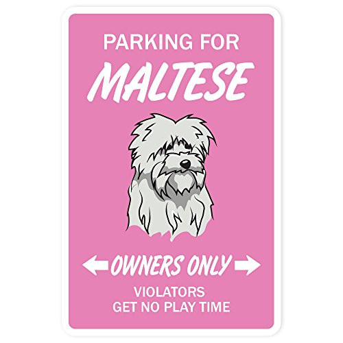 SignMission Maltese Decal Dog pet Parking Decals Toy Vet Lover Breeder Groomer - Indoor-Outdoor - 9 Tall