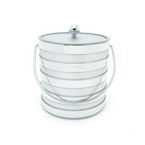 Mr. Ice Bucket Barrel 3-Quart Ice Bucket, Silver