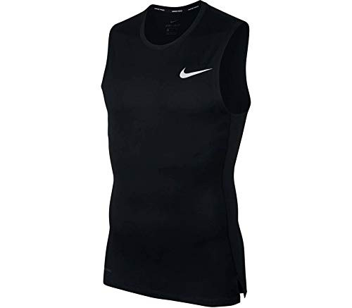 Nike Pro Compression Sleeveless Top BV5600-010 Size S Black-White