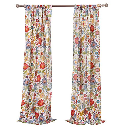 Greenland Home Astoria Curtain Panel Pair, 63", White