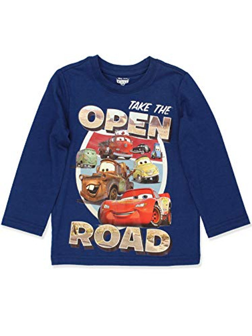 Disney Cars Lightning McQueen Toddler Boys Long Sleeve T-Shirt Tee -4T Navy- Disney Cars Lightning McQueen Toddler Boys Long Sleeve T-Shirt Tee -4T Navy-