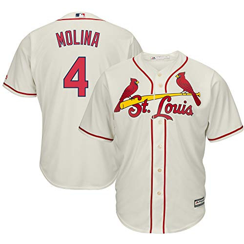 Yadier Molina St Louis Cardinals Cream Youth 8-20 Cool Base Alternate Replica Player Jersey -14-16- Yadier Molina St Louis Cardinals Cream Youth 8-20 Cool Base Alternate Replica Player Jersey -14-16-