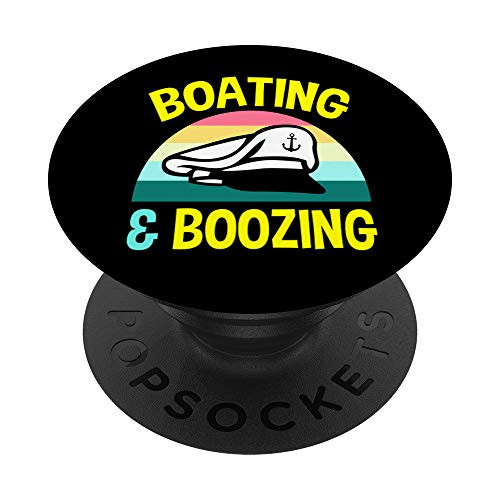 BOAT CAPTAIN Hat Gifts Sailor Costume Boating Booze PopSockets Grip and Stand for Phones and Tablets