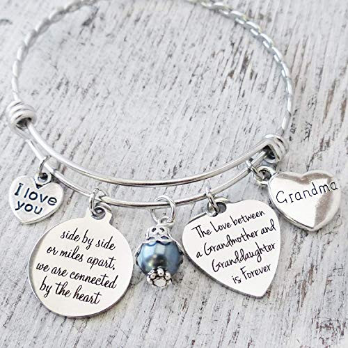 Grandma Christmas Gifts  Grandma Bracelet from Granddaughter  The Love Between a Grandmother and Granddaughter is Forever  Grandma Jewelry  Side by Si