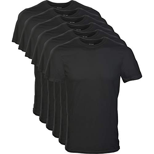 Gildan Mens Crew T-Shirt Multipack  Black  Large