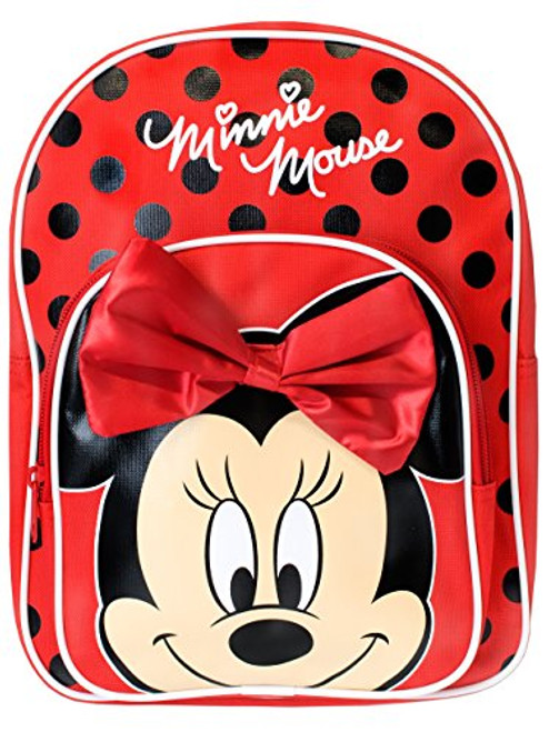 Disney Minnie Mouse Girls Minnie Mouse Backpack With Bow