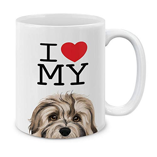 MUGBREW I Love My Cream Sable Havanese Dog Ceramic Coffee Mug Tea Cup  11 OZ