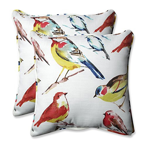 Pillow Perfect Outdoor/Indoor Bird Watchers Summer 18.5-inch Throw Pillow (Set of 2)
