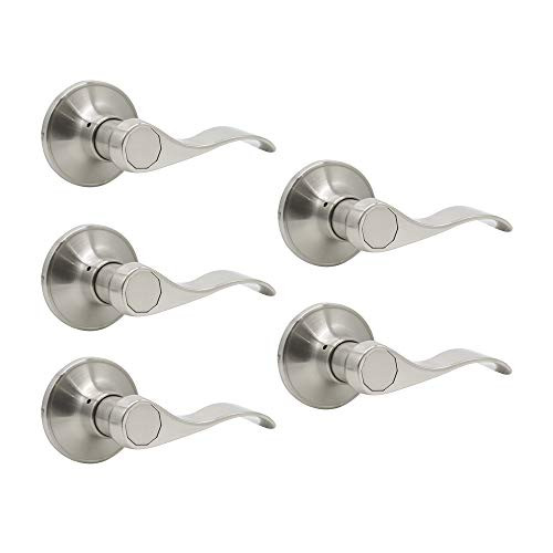 5 Pack Probrico Interior Door Lever Handle Lock Half Dummy Keyless Door knobs Dummy Knobs-Right Handed Reversible