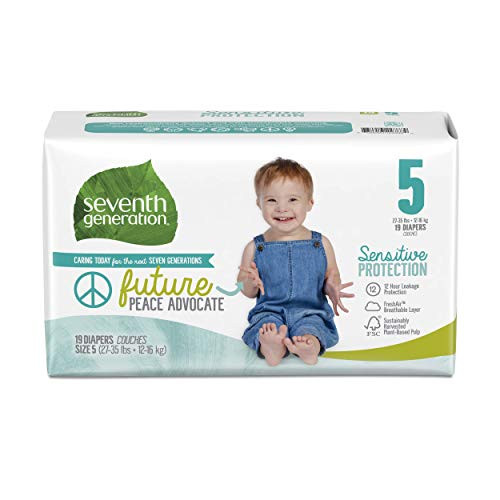 Seventh Generation Baby Diapers  Sensitive Protection  Size 5  19 count