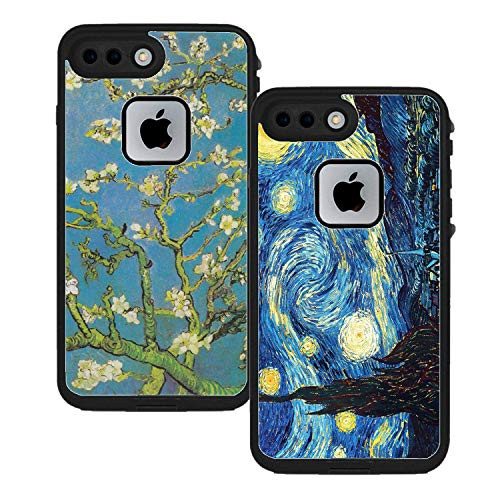 Teleskins Protective Designer Vinyl Decals Compatible with Lifeproof Fre iPhone 7 Plus-iPhone 8 Plus Case - Vincent Van Gogh The Starry Night and Vinc
