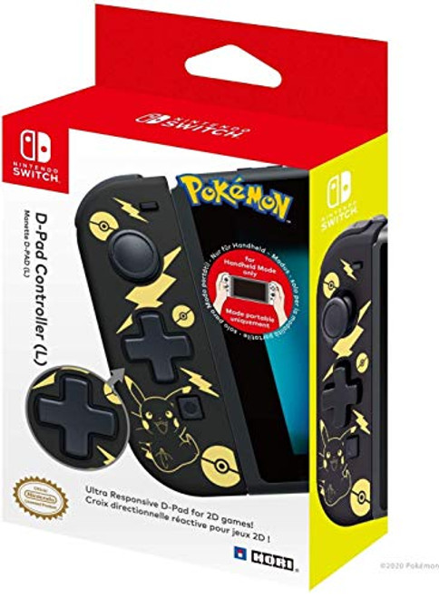 Hori Nintendo Switch D-Pad Controller -L- -Pokemon Black and Gold Pikachu- By - Officially Licensed By Nintendo and the Pokemon Company International - Hori Nintendo Switch D-Pad Controller -L- -Pokemon Black and Gold Pikachu- By - Officially Licensed By Nintendo and the Pokemon Company International -