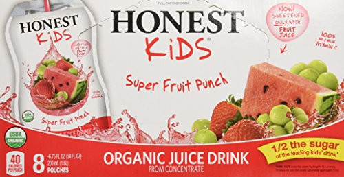 Honest Kids  Organic Super Fruit Punch  6-75 Fl Oz -pack of 8-