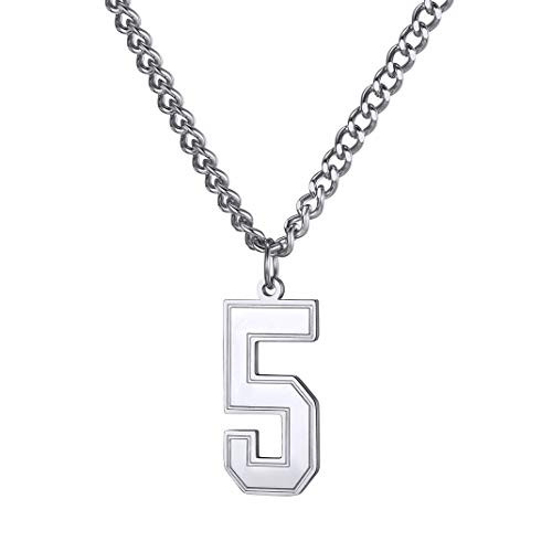 GoldChic Jewelry Polished Jersey Number Pendant with Chain Necklace Personalized Number Necklace- Custom Made with Any Number