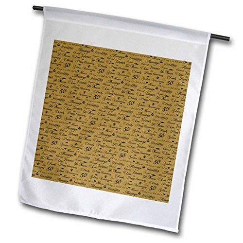 3dRose fl-164516-2Golden Anniversary 50Th Wedding Marriage Garden Flag 18 x 27 3dRose fl-164516-2Golden Anniversary 50Th Wedding Marriage Garden Flag 18 x 27